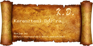 Keresztesi Dóra névjegykártya