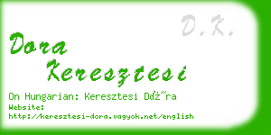 dora keresztesi business card